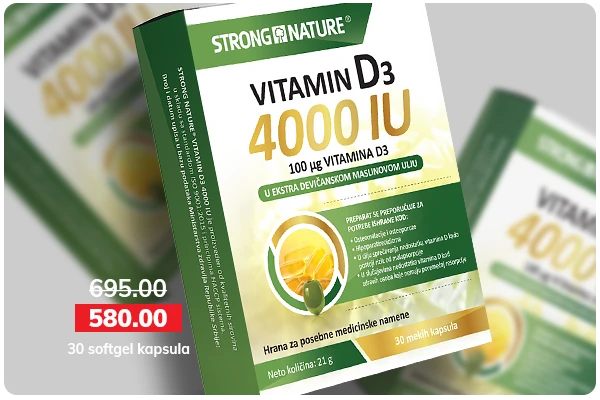D3 4000 IU u ekstra devičanskom maslinovim ulju