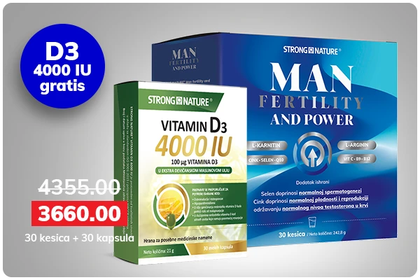 Man fertility and power + GRATIS D3 4000 IU