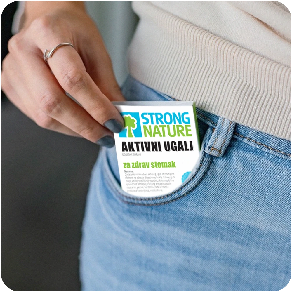 Strong Nature® <br />Aktivni ugalj - džepno pakovanje