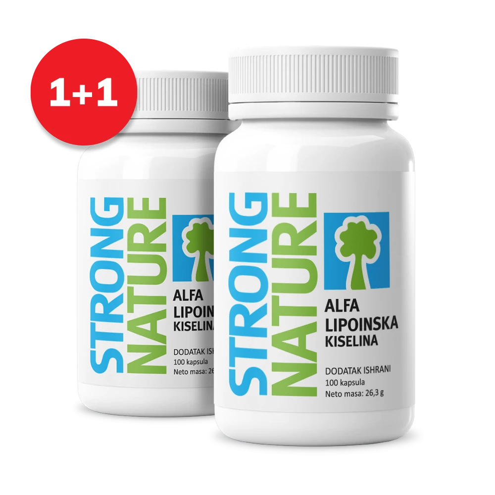 Strong Nature® <br />Alfalipoinska kiselina megapack, Paket 1+1