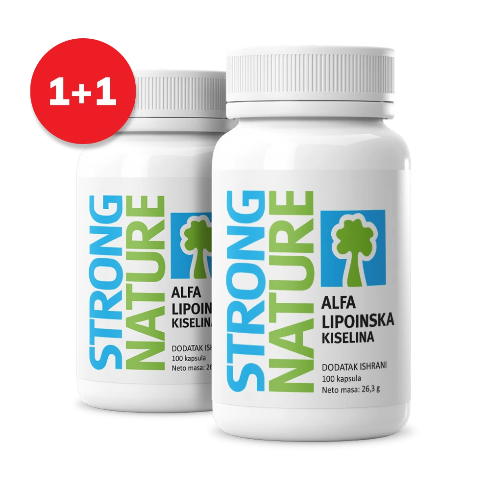 Strong Nature® <br />Alfalipoinska kiselina megapack, Paket 1+1 gratis