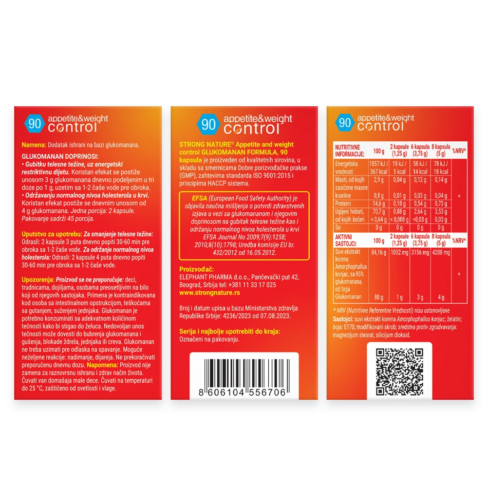 Strong Nature® <br />Appetite & weight control - Glukomanan formula