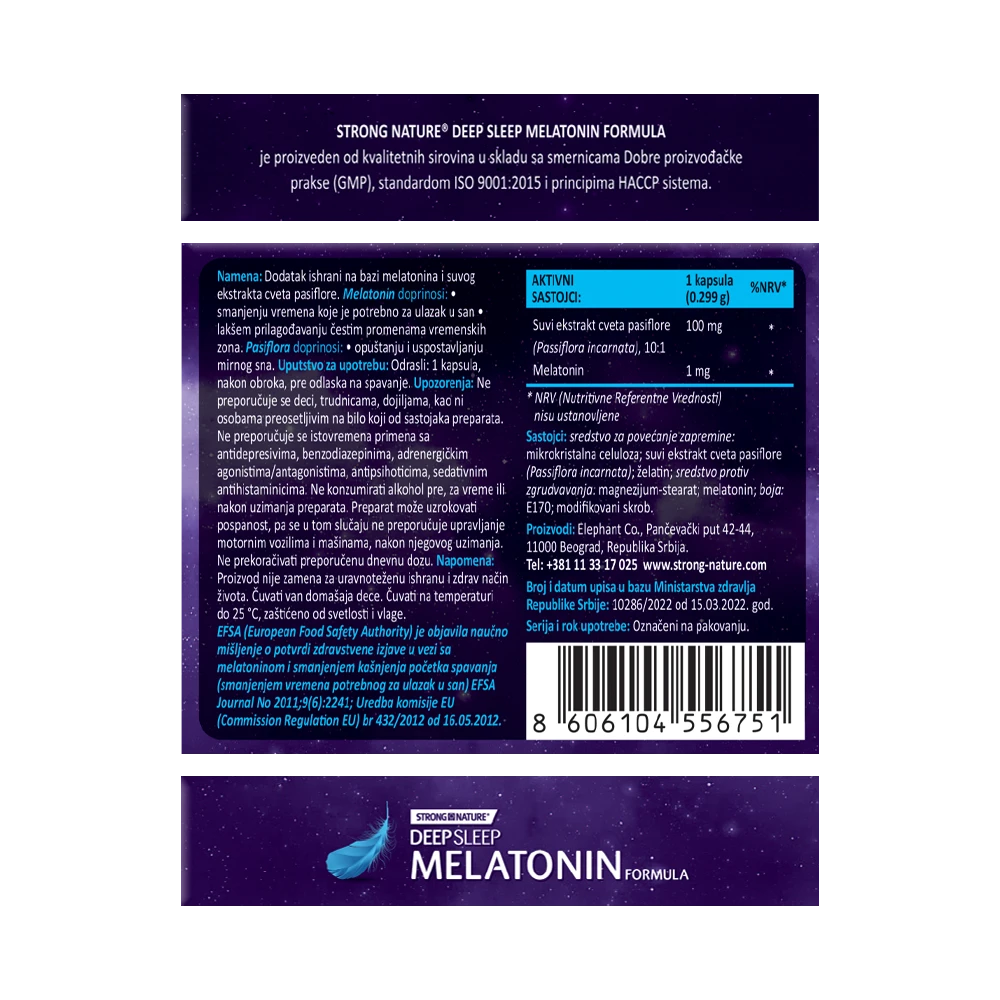 Strong Nature® <br />DeepSleep Melatonin formula 