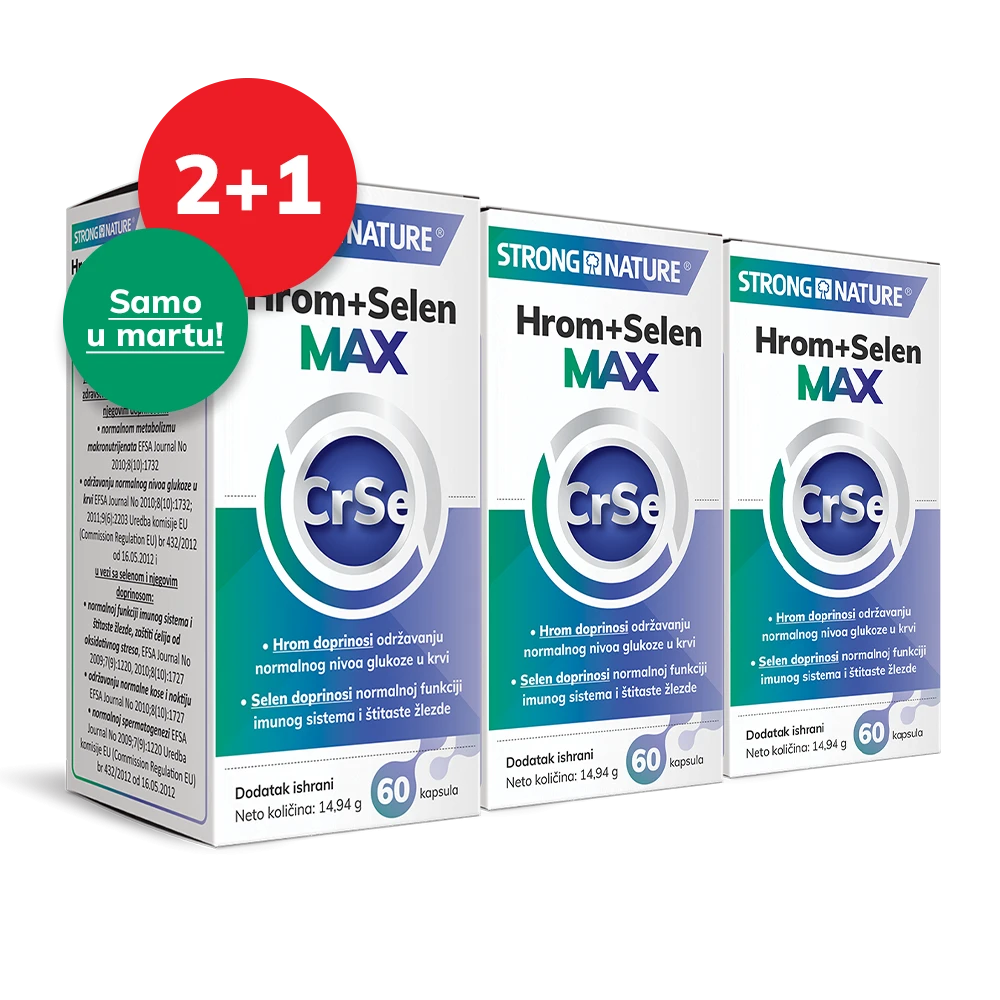 Strong Nature® <br />Hrom+Selen MAX Paket 2+1 gratis