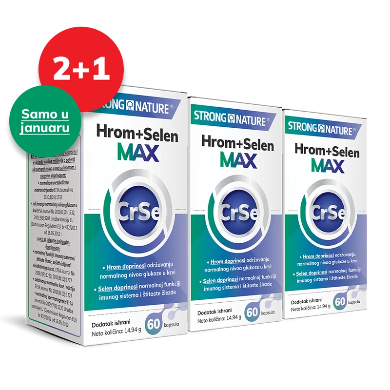 Strong Nature® <br />Hrom+Selen MAX Paket 2+1 gratis
