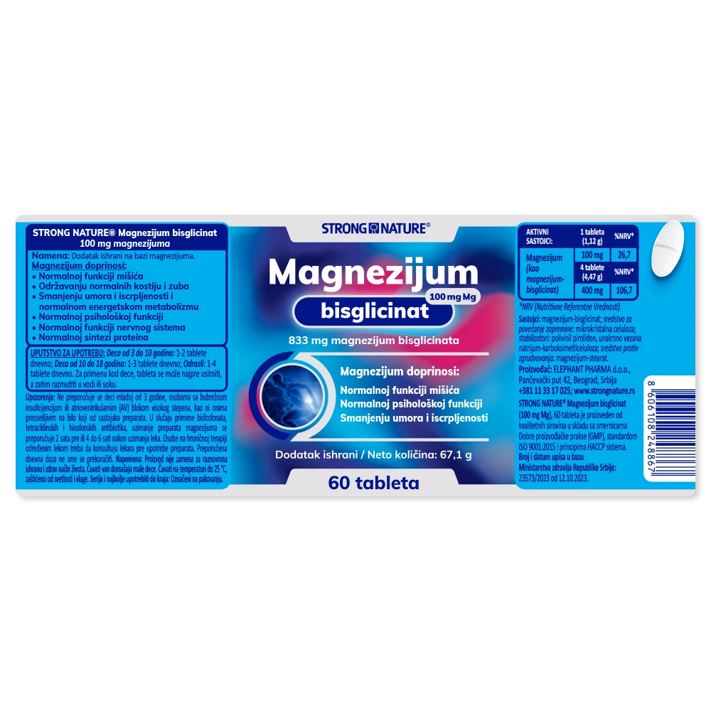 Strong Nature® <br />Magnezijum bisglicinat