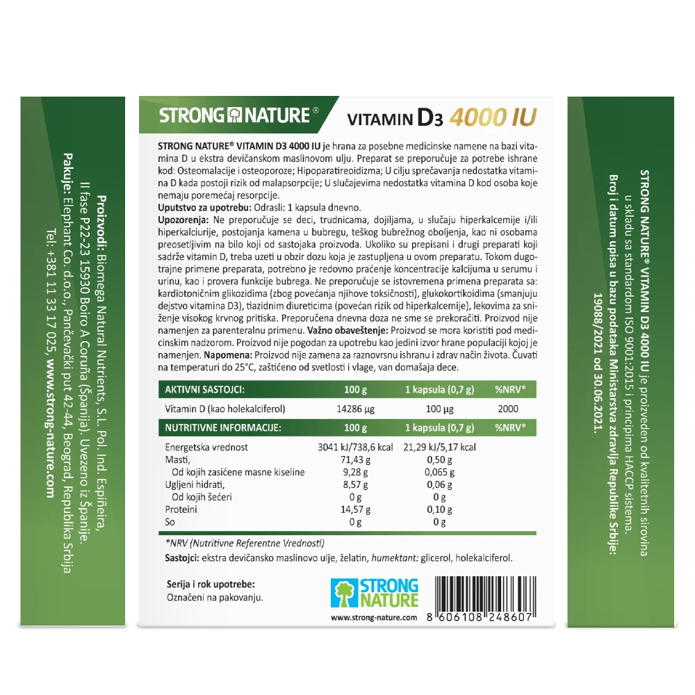 Strong Nature® <br />Man fertility and power + GRATIS D3 4000 IU
