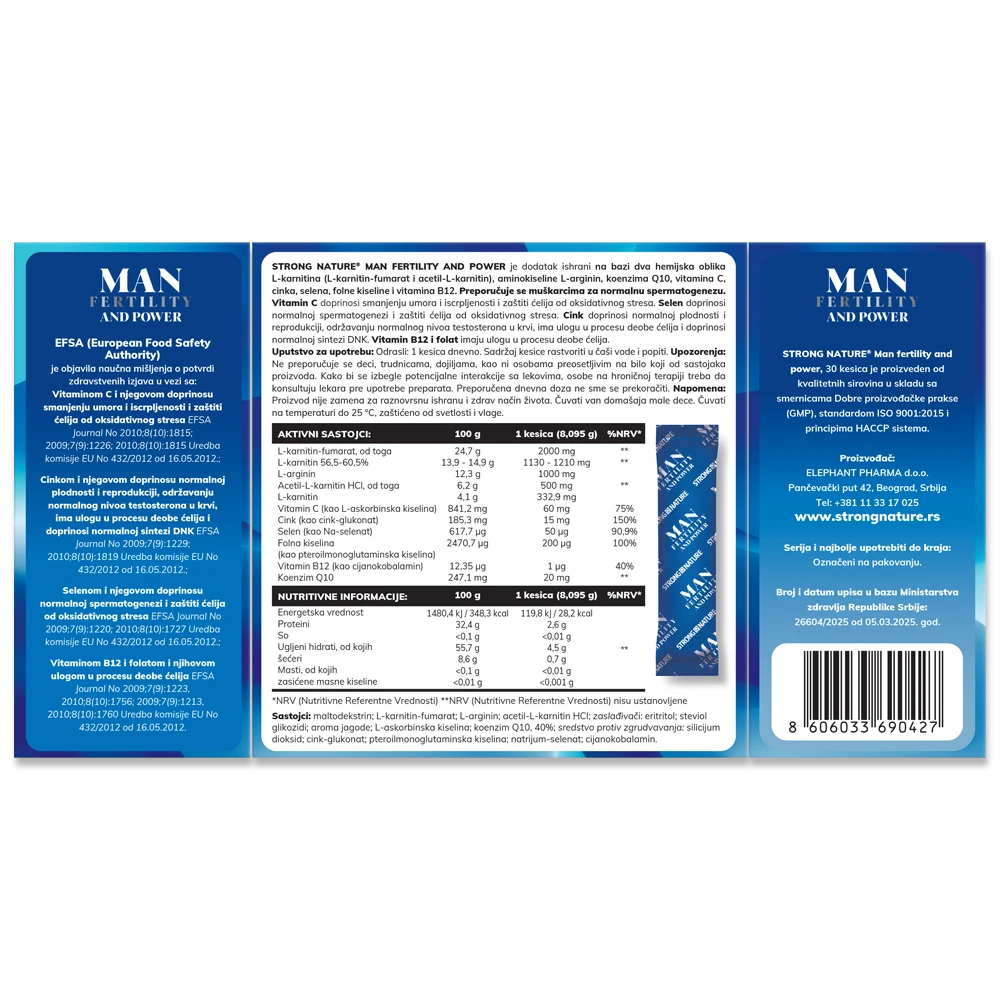 Strong Nature® <br />Man fertility and power + GRATIS D3 4000 IU