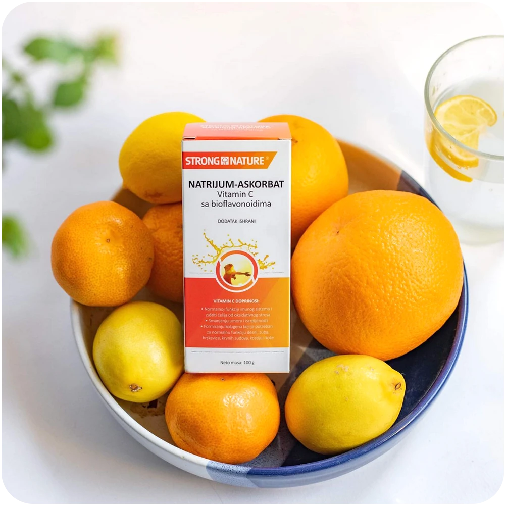 Strong Nature® <br />Natrijum Askorbat - Vitamin C sa bioflavonoidima