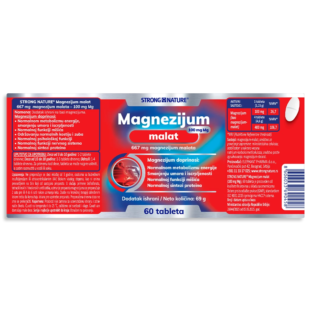 Strong Nature® <br />Paket Magnezijum malat