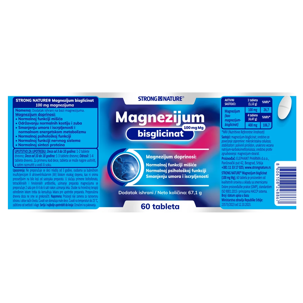 Strong Nature® <br /> Paket Nesanica<br /> Melatonin 3 mg i Magnezijum bisglicinat 