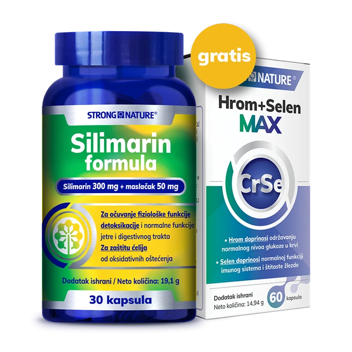Strong Nature® <br />Silimarin formula + GRATIS Hrom+Selen MAX