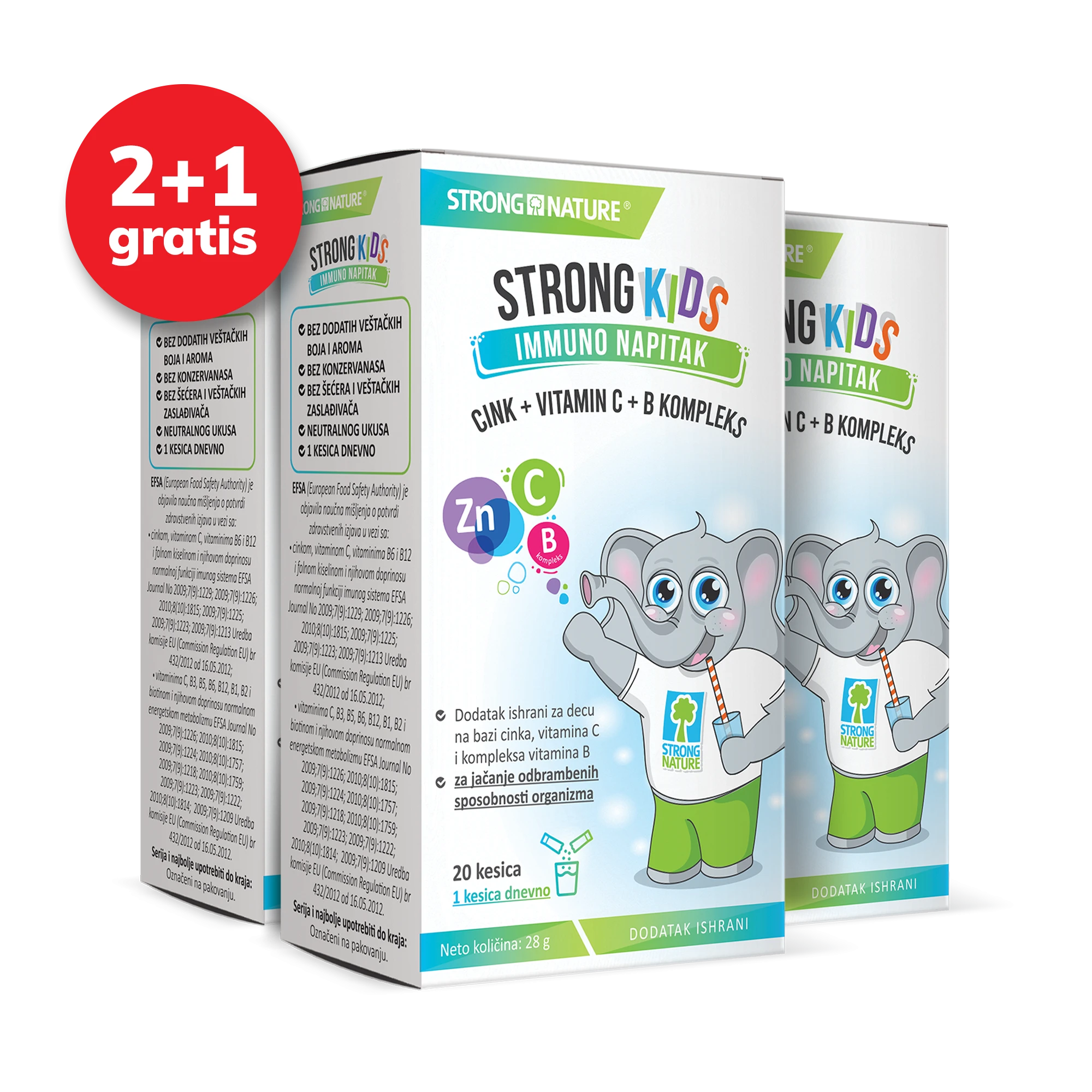 Strong Nature® <br />Strong Kids Immuno napitak Paket 2+1 gratis