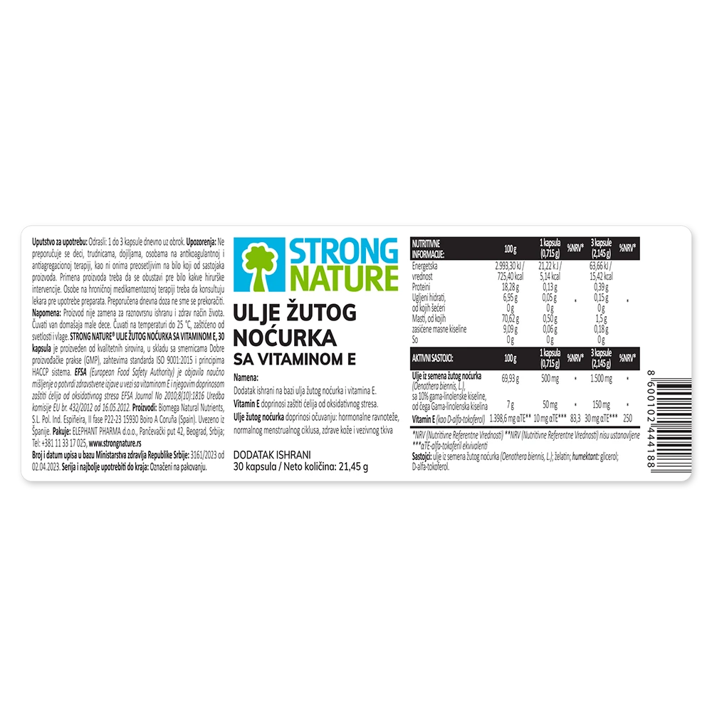 Strong Nature® <br />Evening Primrose Oil with Vitamin E